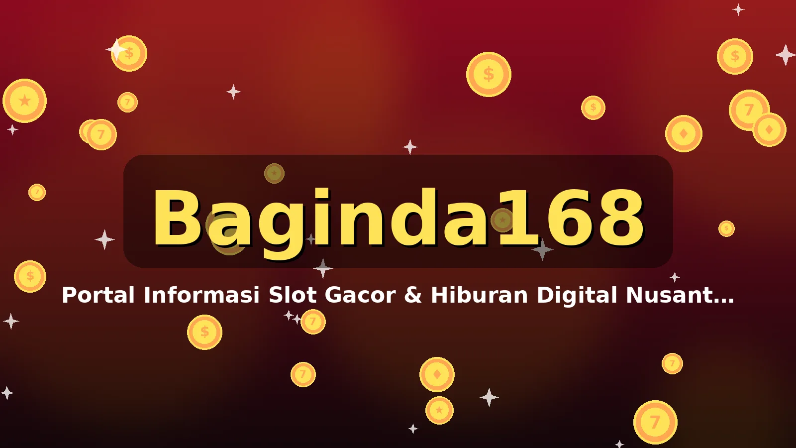 Suasana lobi permainan Baginda168 dengan nuansa Merah Royal & Emas